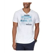 Nautica Mens Sailing School Graphic T-Shirt, White, Small